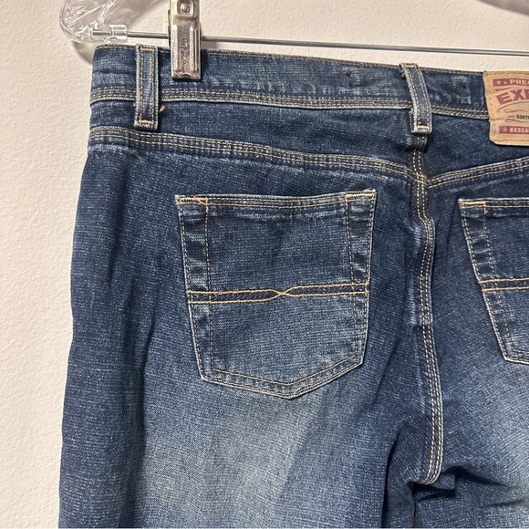 Y2K Express Precision Fit Stretch Low Slung Flare Jeans Medium Wash Size 5/6 S - Picture 10 of 15